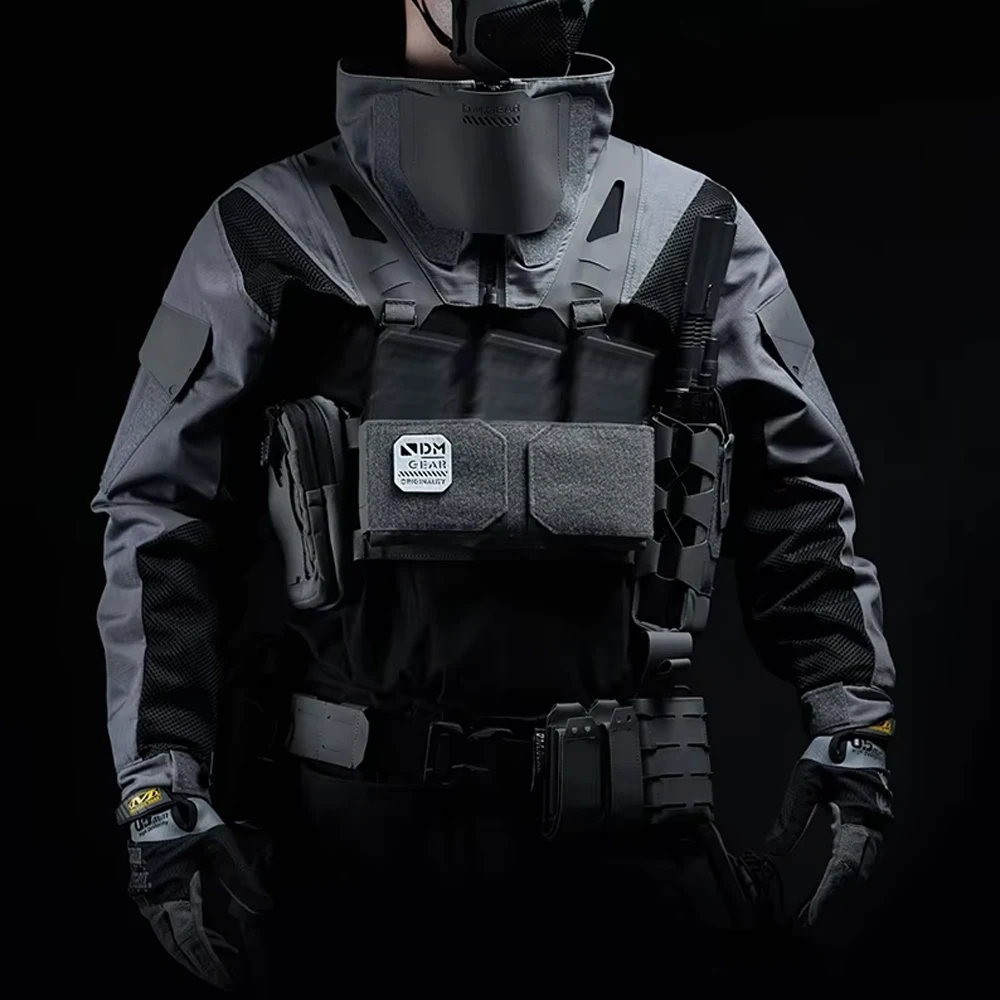 Uniforme de combate táctico Original de manga larga, ropa de camuflaje transpirable, chaleco táctico Compatible con aparejo de pecho, ropa de manga - imagen 4