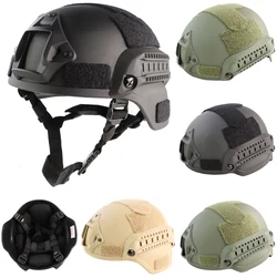 Casco MICH 2000 3mm ABS plástico ajustable ACH casco táctico con protección para los oídos montaje frontal NVG y riel lateral
