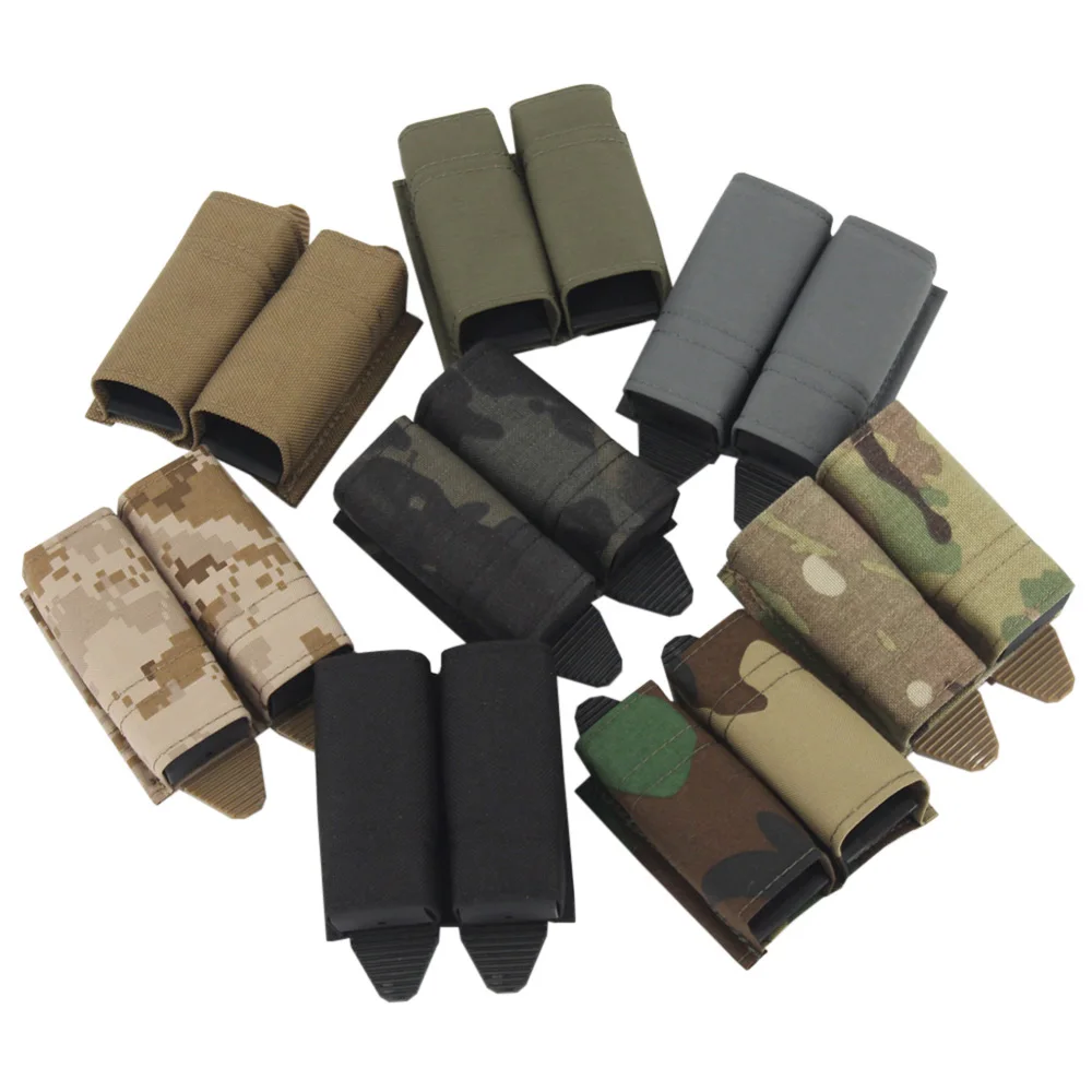 VULPO-bolsa táctica para pistola Airsoft de 9mm, doble cargador, estilo KYWI Mag, equipo de caza y Paintball - imagen 2