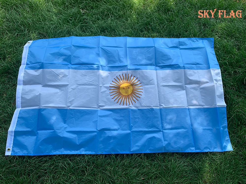 SKY FLAG Bandera Argentina 90x150cm Colgante Poliéster Estándar Bandera y Banner Nacional Argentino - imagen 2