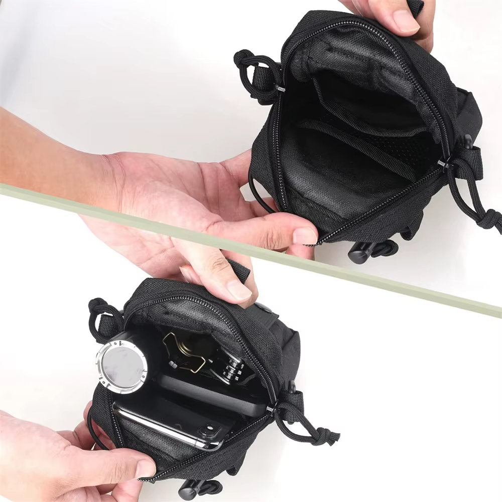 Bolsa portabotellas MOLLE – Riñonera EDC táctica para camping - imagen 3