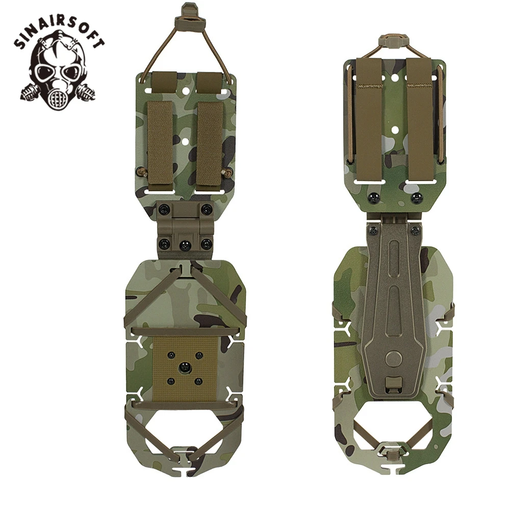 Chaleco táctico Molle, accesorios, correa para el pecho, tablero de navegación plegable, soporte giratorio para teléfono, estilo S & S, ligero, multifuncional - imagen 5