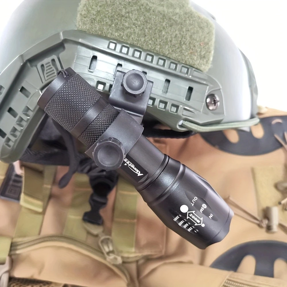 18-28mm 360 grados ángulo ajustar luz táctica casco lámpara abrazadera linterna Clip al aire libre senderismo trabajo caza rescate soporte montaje - imagen 5