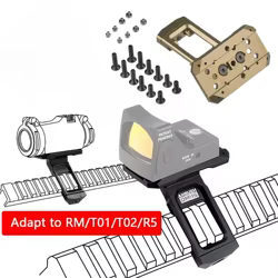 Soporte lateral universal para mira de punto rojo RM R5 45 °   Accesorios de la base de montaje de la óptica deslocada T01 T02 Red Dot Scope soporte de 45 grados