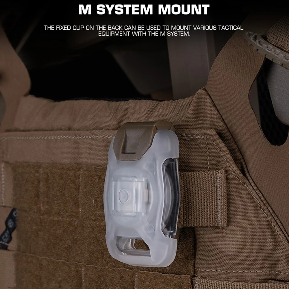 Luz para casco NANO, 2 modos para motocicleta, ciclismo, caza, pesca, lámpara de señal LED, lámparas tácticas de identificación IR, chaleco MOLLE, equipo - imagen 4