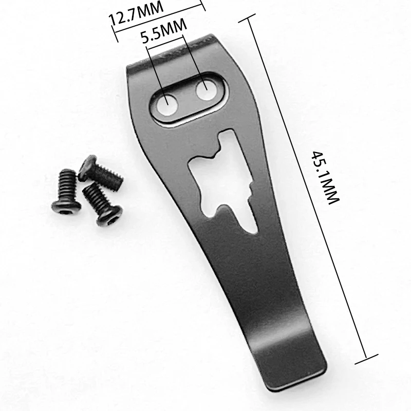 Clip trasero de acero inoxidable para herramienta de cuchillo de bolsillo plegable, accesorios de bricolaje, Clip trasero, soporte de Clip trasero de cuchillo plegable personalizado, 1 ud. - imagen 2