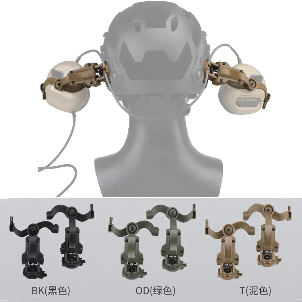 Adaptador de auricular protector para casco táctico ARC Track, núcleo OPS giratorio multiángulo ARC y Wendy M-LOK Team Track Adaptereadset - imagen 2