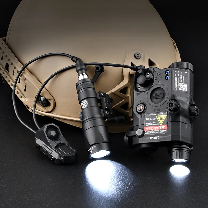 Juego de Linterna Láser WADSN PEQ15 LA-5 UHP M300 M600 con Interruptor de Presión de Control Remoto de Doble Enchufe AXON, Equipo de Airsoft
