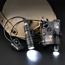 Juego de Linterna Láser WADSN PEQ15 LA-5 UHP M300 M600 con Interruptor de Presión de Control Remoto de Doble Enchufe AXON, Equipo de Airsoft