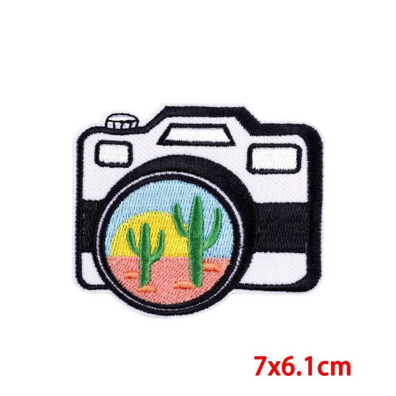 Parches bordados de cristal para planchar en la ropa, parches termoadhesivos para ropa de aventura, rayas de Camping DIY - imagen 4