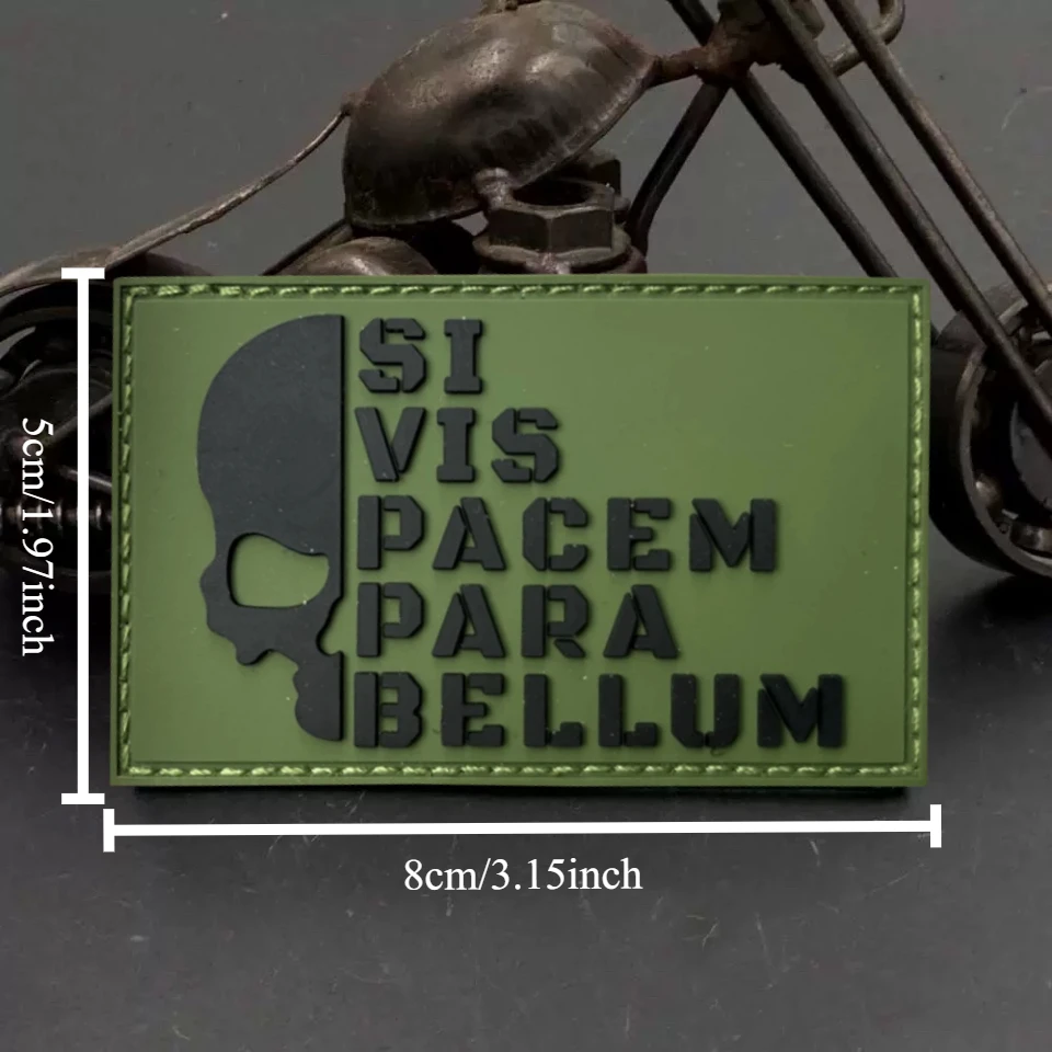 Parche PVC moral militar 'Si desea paz' – Insignia táctica