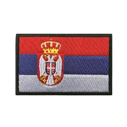 Parche bordado bandera Serbia – Velcro para brazo planchable