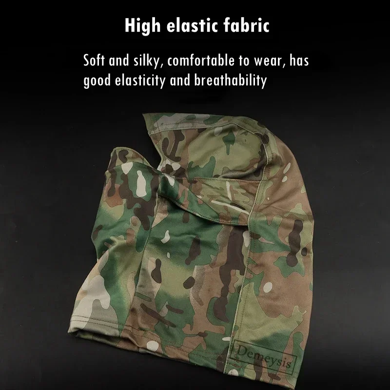 Máscara de pasamontañas táctica a prueba de viento protección UV media cara casco para Airsoft caza CS juegos accesorios tácticos al aire libre - imagen 4