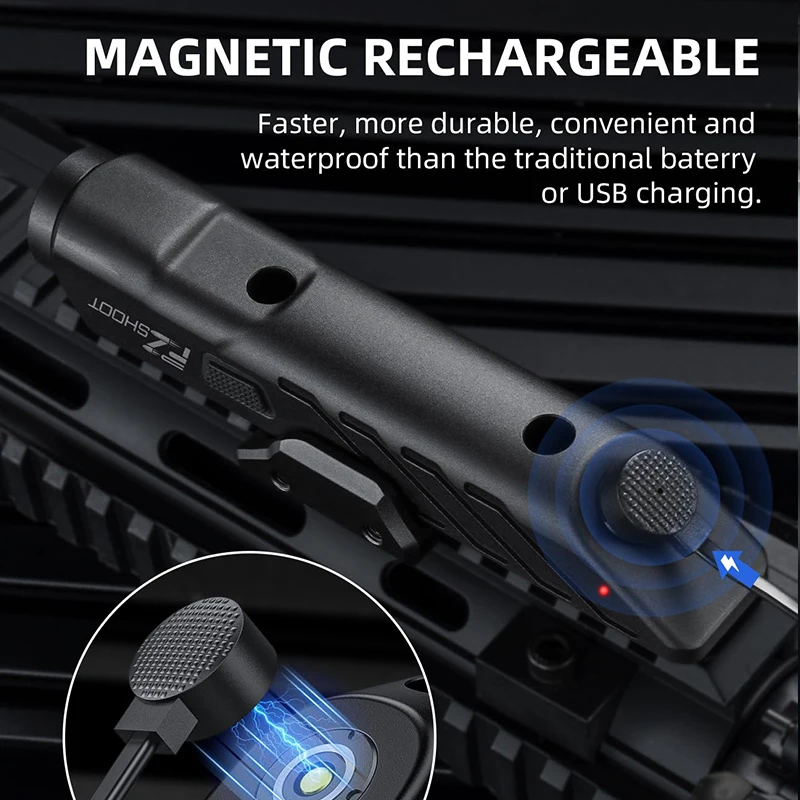 MidTen linterna táctica 1700 lúmenes para rifle - riel Picatinny - imagen 3