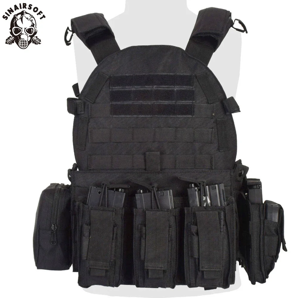 SINAIRSOFT-Chaleco táctico Airsoft para caza al aire libre, asalto Cs, ejército militar Molle, bolsa para revistas de combate, chaleco corporal - imagen 3
