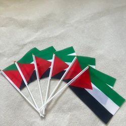 Bandera Palestina poliéster resistente con asta para manifestaciones