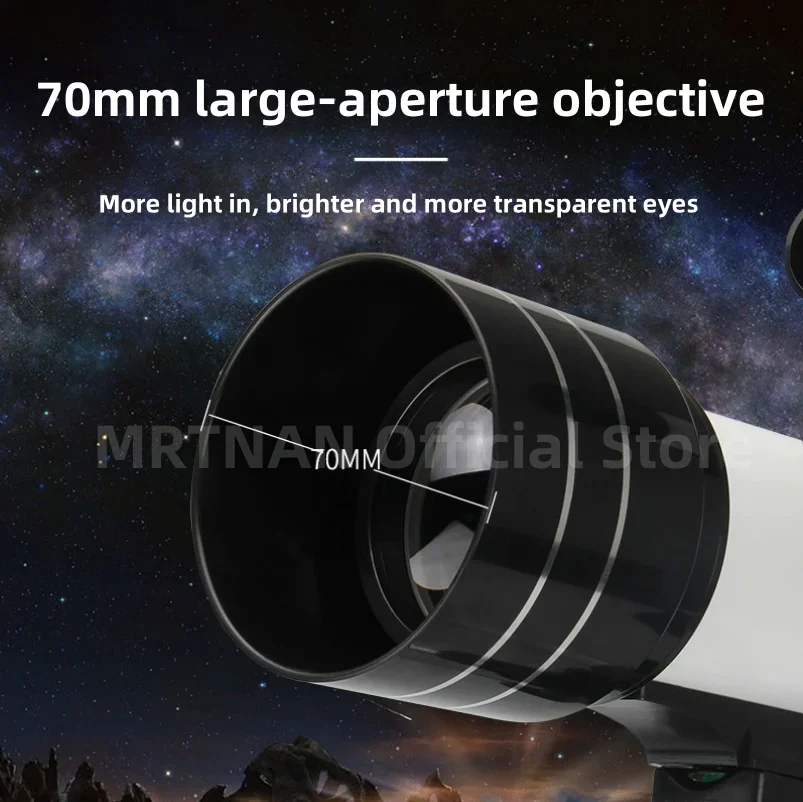 Telescopio astronómico profesional F30070, Monocular con Zoom de 150 veces, visión nocturna HD, observación de estrellas y luna - imagen 5