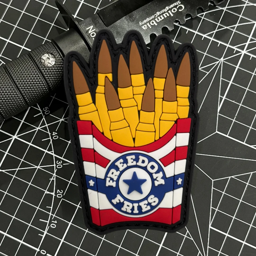 Parches de gancho y bucle de PVC para patatas fritas, insignias tácticas de moral para ropa, pegatina para mochila, brazalete militar - imagen 2