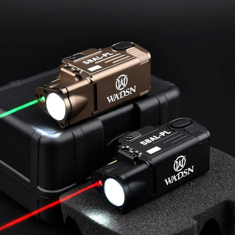 WADSN-pistola de caza táctica láser verde, SBAL-PL de Metal, luz roja, láser constante y estroboscópico, Airsoft, DBAL, PEQ, riel Picatinny - imagen 4