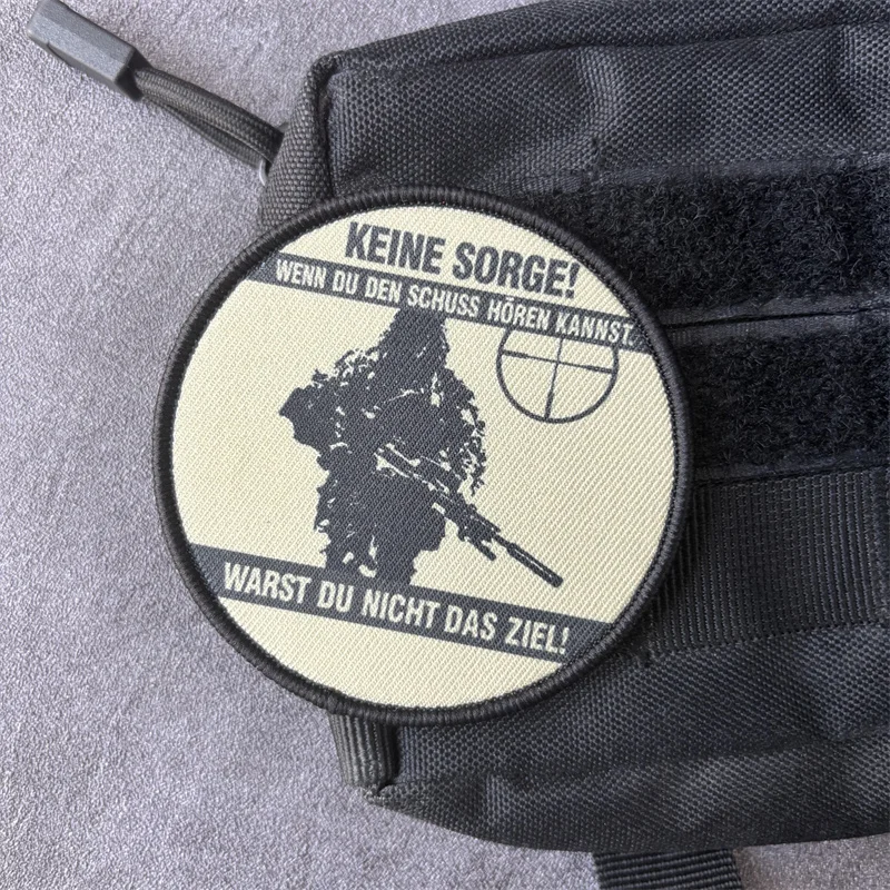 Parche estampado militar táctico "Rifle de francotirador de Bundeswehr alemán", insignia de moral, parches con gancho, pegatina para mochila - imagen 4