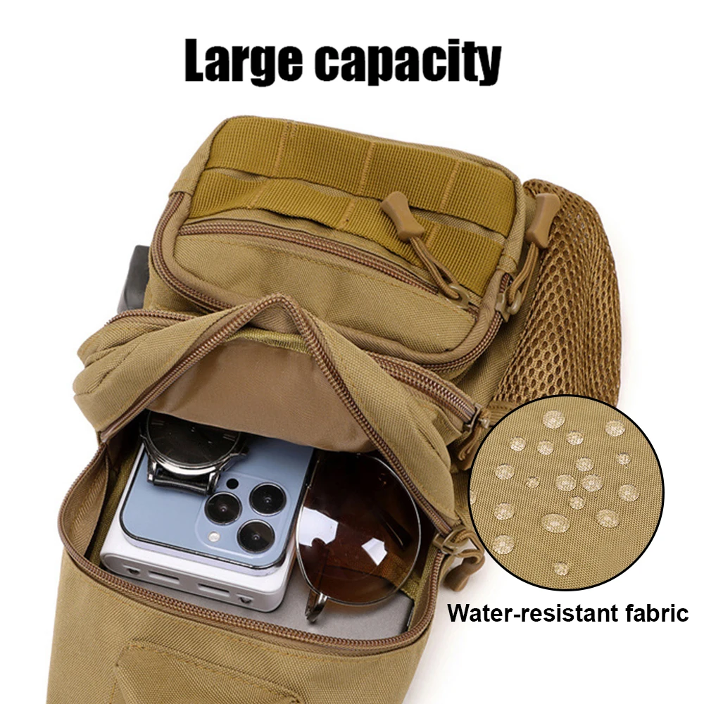 Tactical Sling Chest Pack Crossbody Shoulder Pouch Outdoor Handbag Camping Climbing Shoulder Backpack Hunting Bag - imagen 2