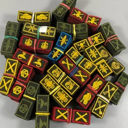 Insignia de solapa de identificación de brazos protectores de Color del ejército ruso, insignia bordada, versión militar emitida, Original