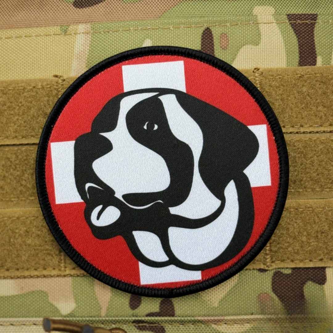 Parche táctico de moral de perro de servicio de rescate de K-9, brazalete militar, parches de gancho y bucle impresos para ropa, pegatina para mochila - imagen 4