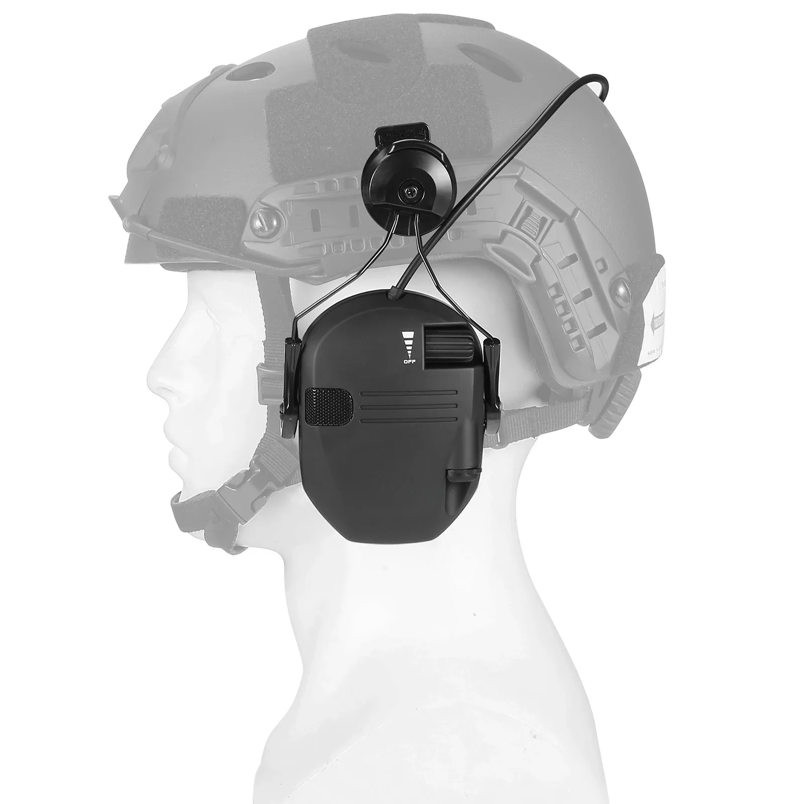 Casco WK de nueva generación, versión táctica, orejera electrónica para disparar, auriculares antiruido NRR23dB - imagen 4