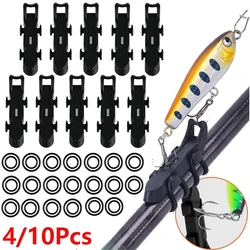Gancho magnético para caña de pescar, soporte para caña de pescar, Kit de colgador de cebo rápido, accesorios de pesca, 4/10 Uds.