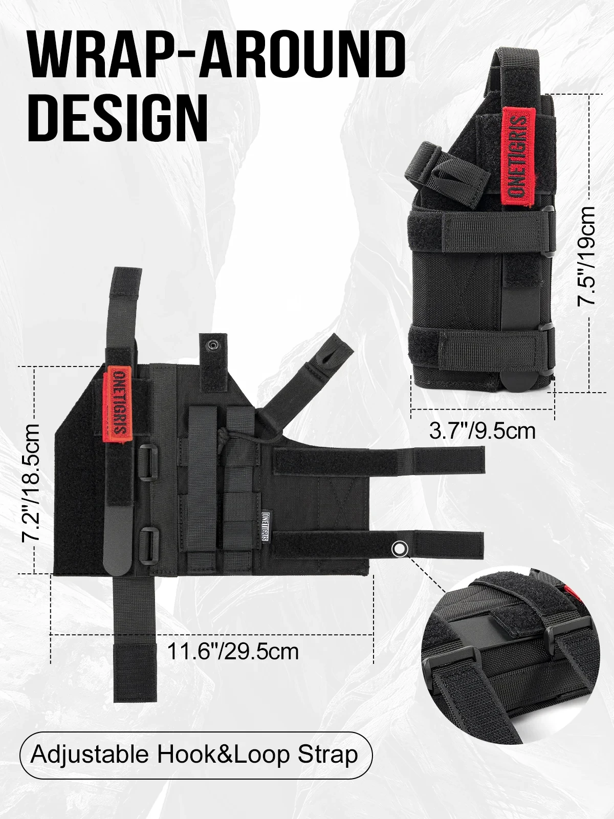 ONETIGRIS Funda Táctica MOLLE para Glock – Nylon profesional - imagen 2