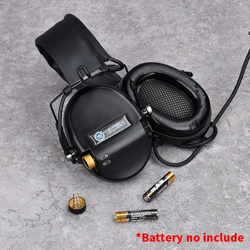 WADSN Sordin-auriculares tácticos para disparar, cascos con cancelación activa de ruido, auriculares militares de nivel de té, enchufe U94 PTT Kenwood - imagen 4