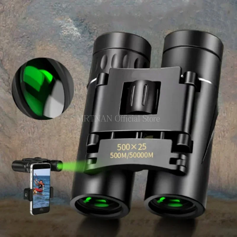 Binoculares portátiles con Zoom Hd de 500x25, telescopio plegable potente de 5000M/50000M, Visión de larga distancia, caza al aire libre, Camping y Deportes - imagen 2