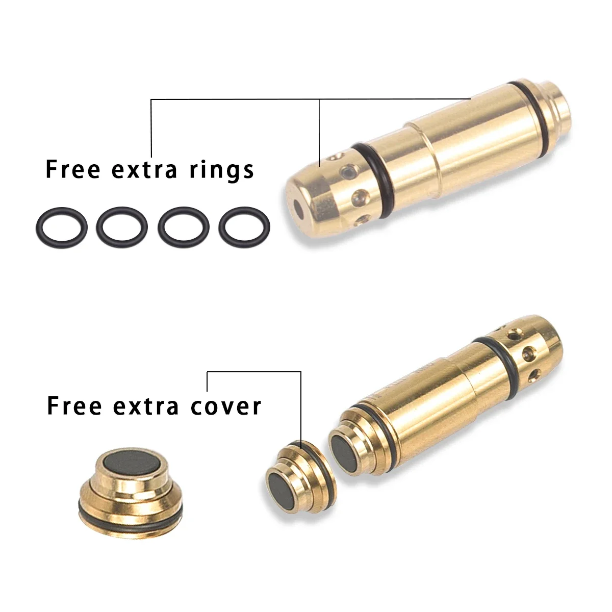 Cartucho táctico de entrenamiento láser de punto rojo, 9mm/380ACP/38SPL/40S y W/223Rem/45ACP/7,62x39, bala de entrenamiento láser de fuego seco - imagen 4