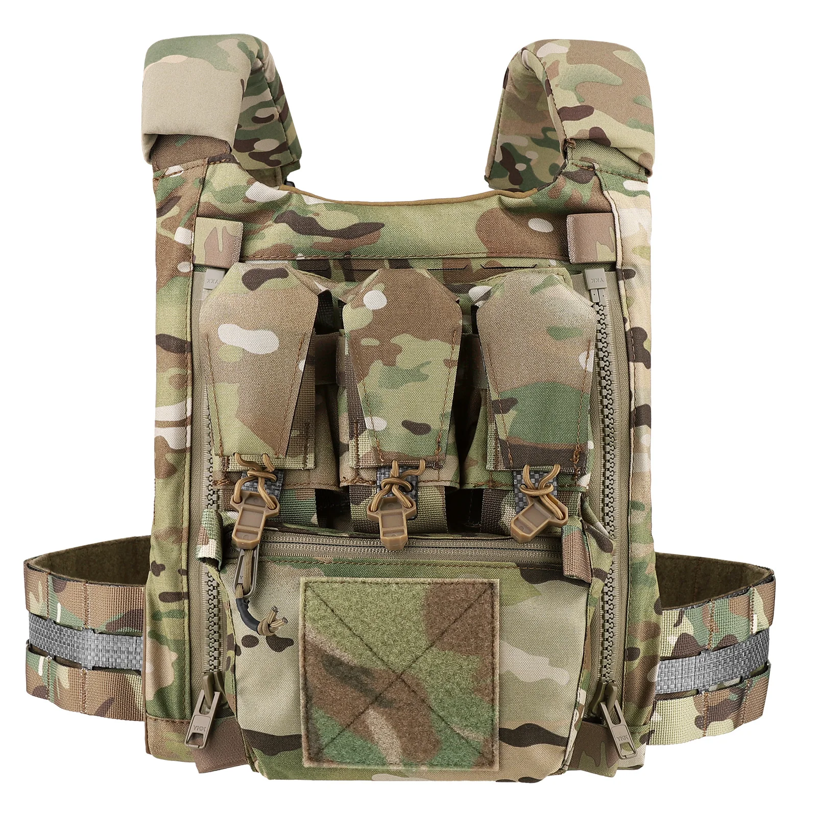 KRYDEX-portador de placa táctico FCPC V5, chaleco de liberación rápida, conjunto completo con cremallera en el Panel trasero, Banger Tegris Cummerbund Mag - imagen 3
