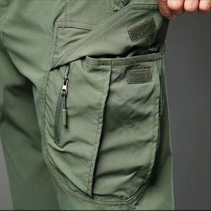 Pantalones elásticos Cargo para hombre, primavera y otoño, para senderismo, senderismo, Camping, escalada, correr, deportes, ciclismo, trabajo, pantalones al aire libre - imagen 5