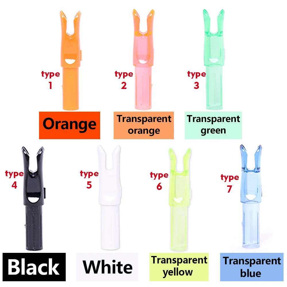 20 piezas ID más caliente 6,2mm flechas de tiro con arco Nocks internos para eje de flecha de fibra de vidrio de carbono ID 6,2mm accesorio de tiro con arco DIY - imagen 2