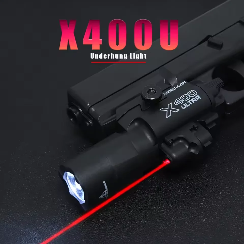 ‌ Linterna LED serie X400U: luz táctica de pistola de explorador Airsoft para caza, diseño colgante de nailon - imagen 4