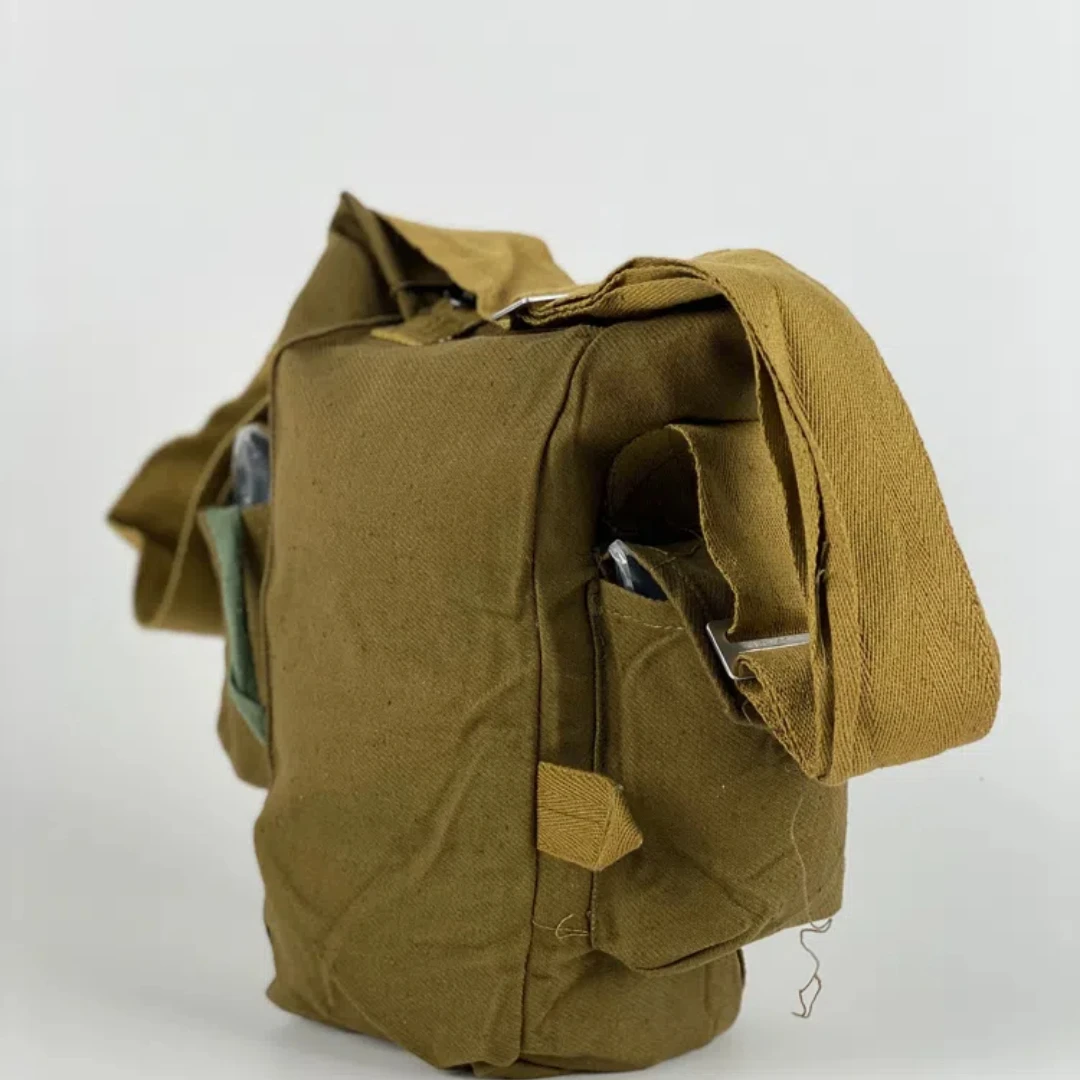 Bolsa de máscara de gas para ventilador soviético, bolso de hombro de lona, Original público ruso - imagen 4