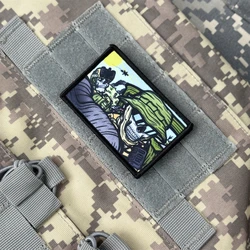 Parche "Fear and Hatred", calavera táctica, moral militar, apliques personalizados, pegatina para mochila, parches impresos con gancho para ropa