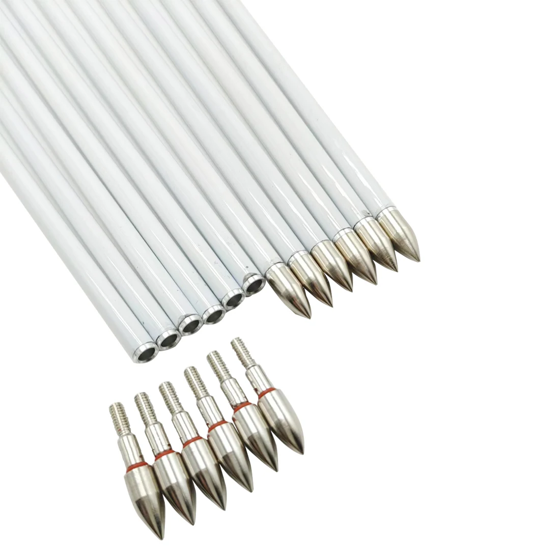 12 Uds Linkboy tiro con arco flechas de carbono puro ID6.2mm 5 pulgadas remeras de pavo arco compuesto caza tiro - imagen 5