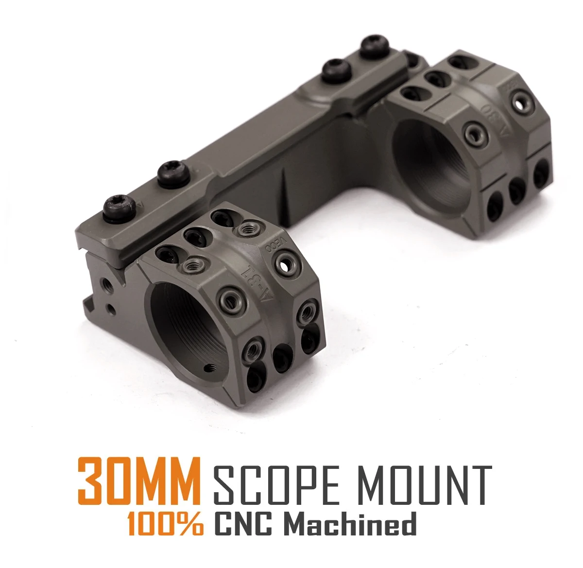 Anillos de alcance de 1,54 pulgadas para rieles Picatinny 1913, AR15, alcance de una sola pieza M4, montaje de 35 mm, 30 mm y 34 mm, color del desierto - imagen 2