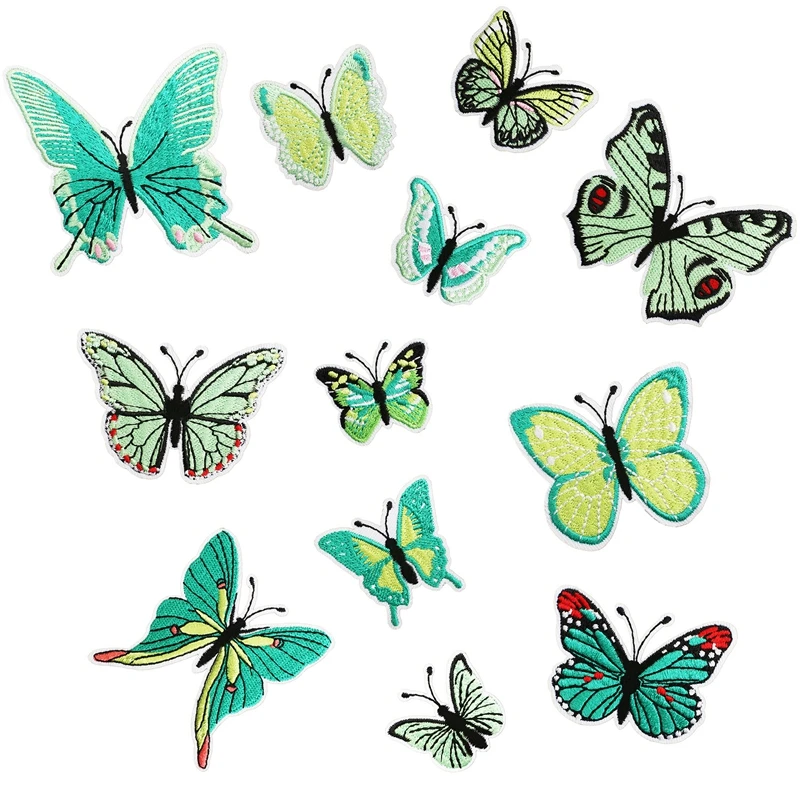 Parches de planchado con bordado de mariposa diy, pegatinas de parche decorativo para ropa de mariposa de dibujos animados - imagen 5