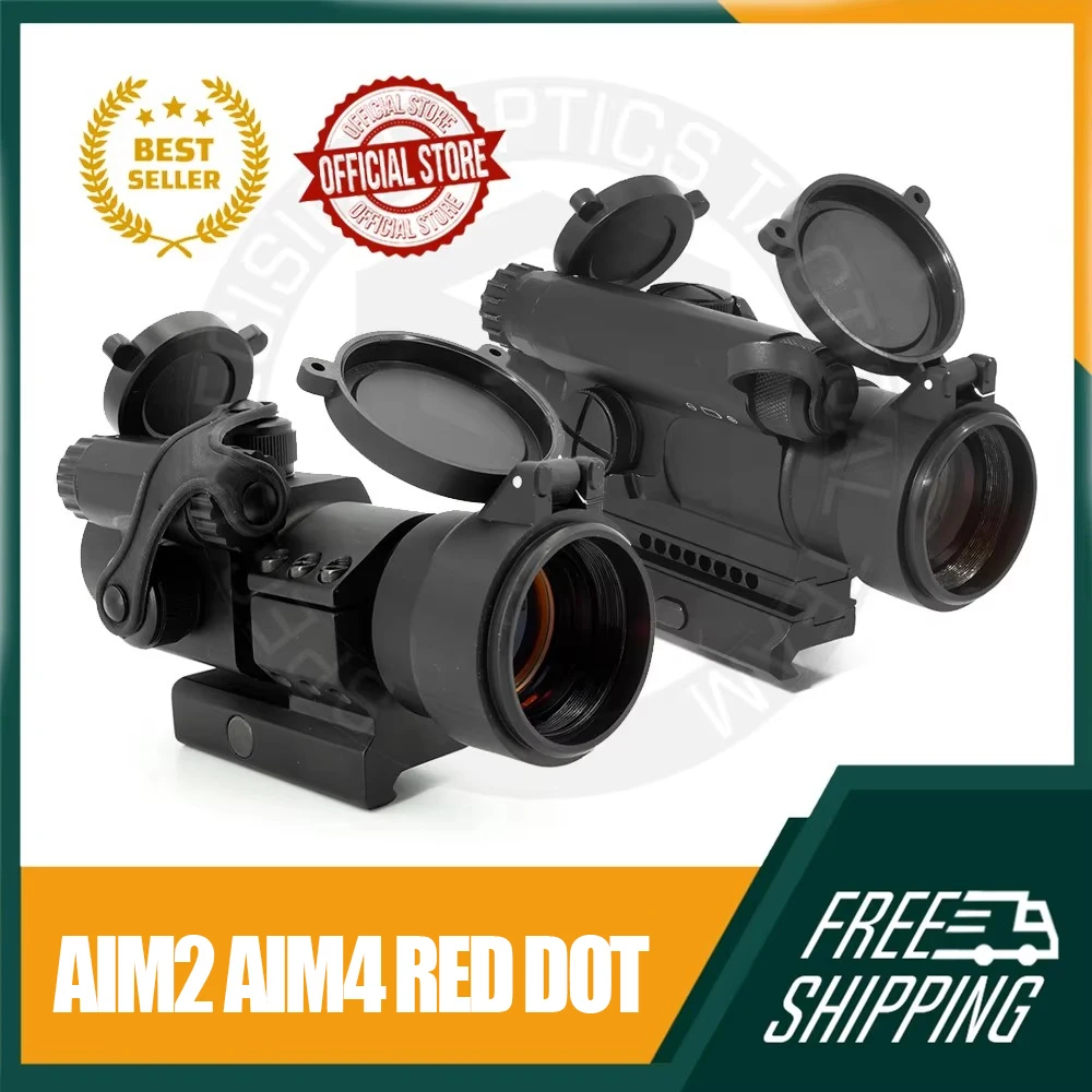 Mira reflex Airsoft AIM 4MOA con lentes abatibles y montaje MK18