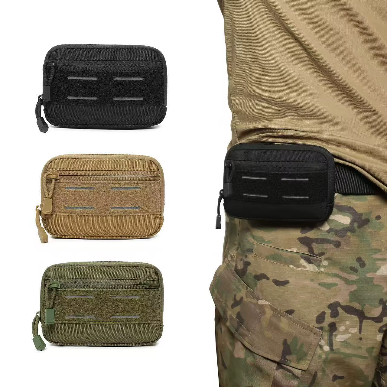 Riñonera táctica MOLLE admin – Bolsa EDC exterior y caza