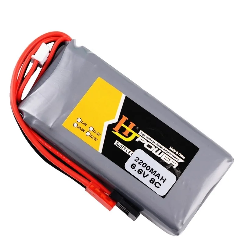 Batería Lipo de 6,6 V y 2200MAH para Futaba 14SG 18SZ 16SZ T8J transmisor helicóptero Li-Fe control remoto batería recargable de 6,6 V - imagen 3