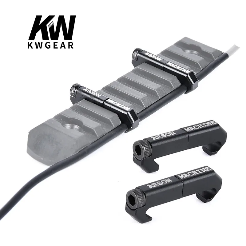 Sistema de guía de Cable Picatinny de 20mm, gestión de cables de máquina de fuego, CNC, M300, M600, PEQ15, interruptor de luz de DBAL-A2, Clip de Cable