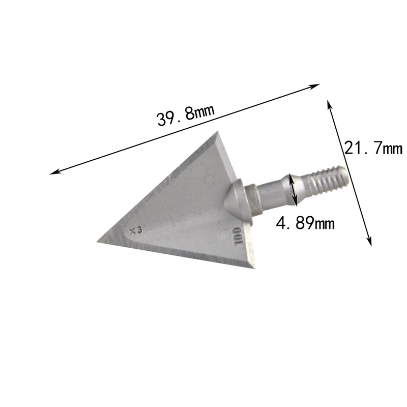 Puntas de punta ancha de tiro con arco, 3 cuchillas, punta de flecha atornillada, ballesta, puntas de punto de Caza para deportes al aire libre, accesorios de entrenamiento de tiro, 6 piezas - imagen 2