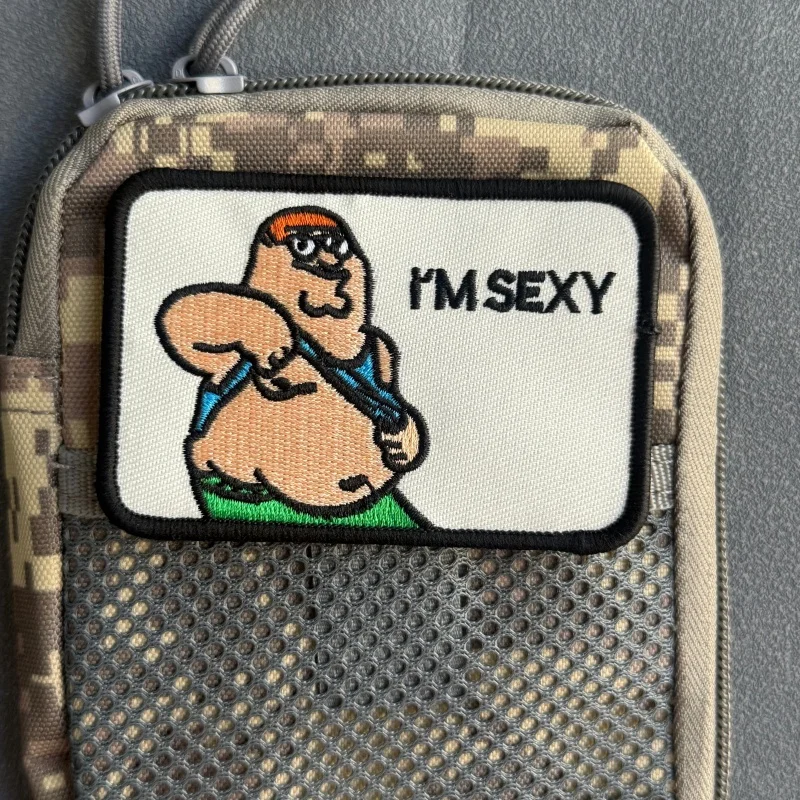 Parche de moral bordado I'm Sexy con velcro para equipamiento táctico - imagen 4