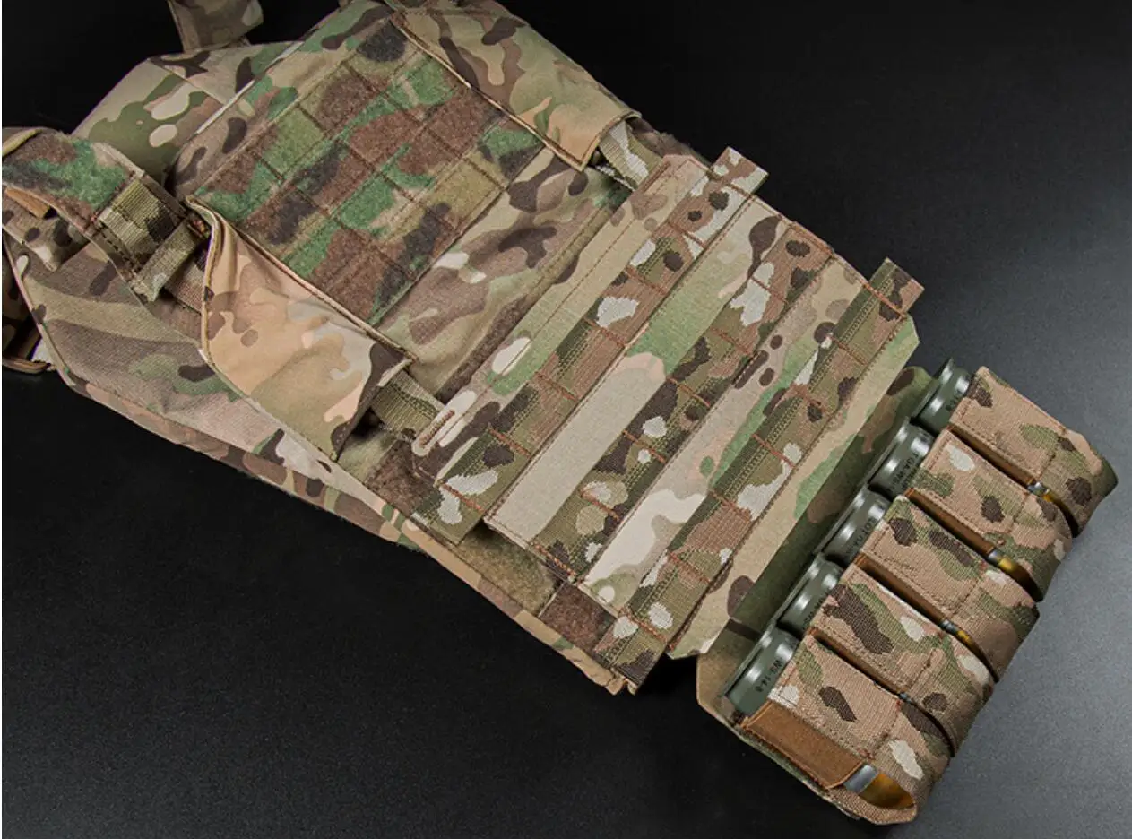 Colgador de pecho táctico/chaleco multifunción, paquete de almacenamiento de vientre inferior, cinco M203, paquete de suplemento de camuflaje - imagen 4