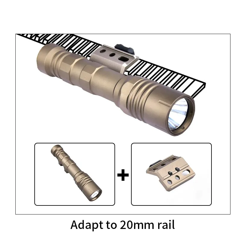 Linterna táctica PLHv2 de Metal Wadsn, luz LED blanca de alta potencia de 1300 lúmenes con Base de antorcha para exteriores, luz de explorador de caza Airsoft, nueva - imagen 3